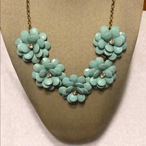 J Crew blue flower necklace